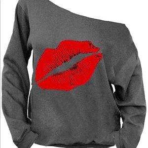 Slouchy kiss sweater